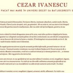 In Memoriam Cezar Ivanescu: Nu te vom uita!