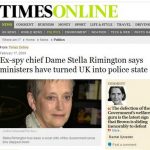 ANTI-CIP: Fosta directoare a MI 5 Dame Stella Rimington se impotriveste cartilor de identitate cu cip biometric si statului politienesc