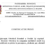 PROPAGANDA HOMOSEXUALA MINCINOASA. Biroul de Presa al Episcopiei Ortodoxe Romane condamna asa-zisa "casatorie gay"