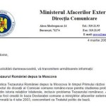 MAE ne raspunde prin cateva precizari legate de Tezaurul Romaniei si Acordurile cu Rusia pregatite pentru a fi semnate de Basescu. Cu un PS AVIZAT