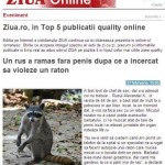 ZIUA ONLINE – "QUALITY" PORNO. Ce a fost si ce a ajuns ziarul Ziua: "Un rus a ramas fara penis dupa ce a incercat sa violeze un raton"