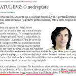 Imbecilul Cartarescu. Intr-un atac la adresa Hertei Muller il plaseaza pe Vaclav Havel in inchisorile… Poloniei. Cum a luptat Cartarescu cu regimul comunist in… “Flacara”: “Fluierând Lennon, sucindu-mi gâtul după femeiuşti rasate”