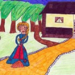 Povestea ilustrata a Elenei Udrea, fata mosului, atacata de cocoselul babei cea sluta si rea la inima
