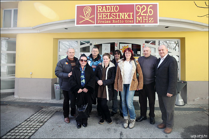 Delegatia UZP la Radio Helsinki, Graz - Glavan, Roncea, Neagoe, Boca, Popi - Premiile Uniunii Ziaristilor Profesionisti pentru Basarabia-Bucovina.Info