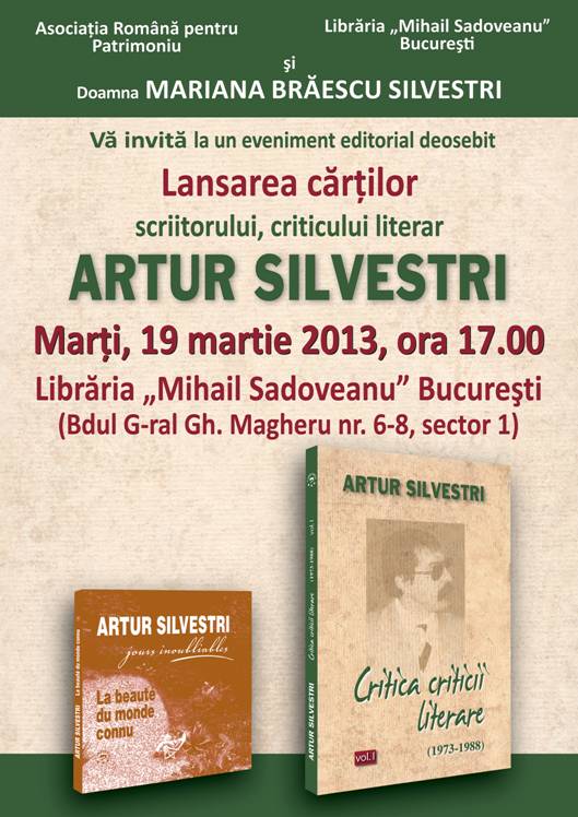 Lansare de carte Artur Silvestri Martie 2013
