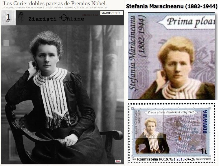 Marie Curie alias Stefania Maracineanu in viziunea Romfilatelia - Info Ziaristi Online