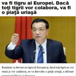 Aplauze pentru premierul Chinei, Li Keqiang, dresorul de tigri europeni!