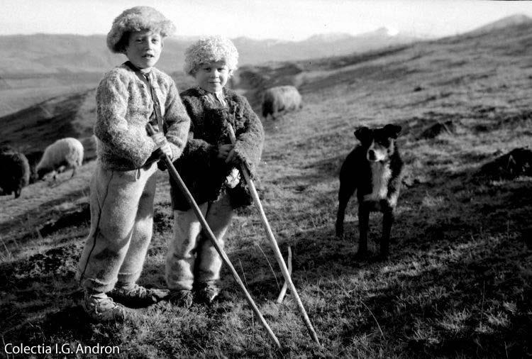 Ciobanasi-pe-Vârful-Pietrișului-Satul-Rasca-1935 - Foto Ionita G Andron
