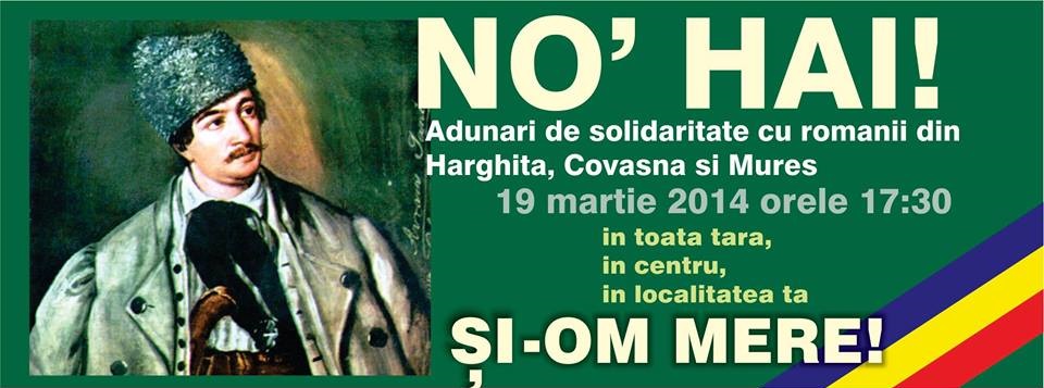 No Hai - ne cheama Avram Iancu - Solidaritate cu Romanii din Harghita si Covasna - Miercuri 19 Martie 17.30 in Toata Tara