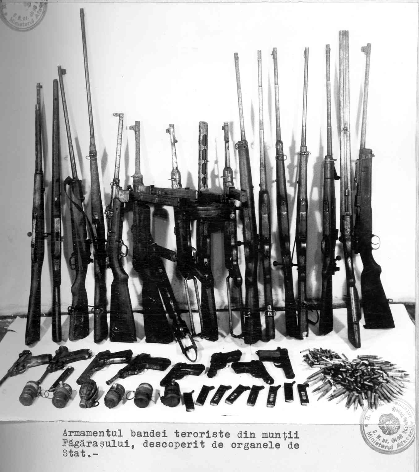 Armamentul Grupului Ion Gavrila Ogoranu la Cabana din Fagaras - CNSAS via Marturisitorii Ro