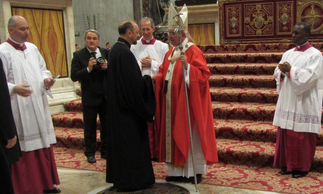 Corul Sinodal al Patriarhiei Moscovei la Papa Francisc la Vatican 2014