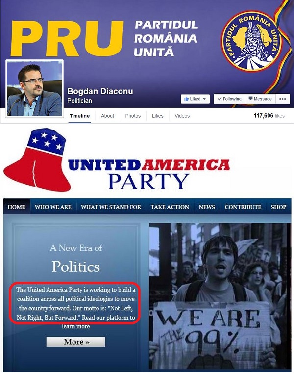 America Unita - United America Party - Romania Unita - Bogdan Diaconu