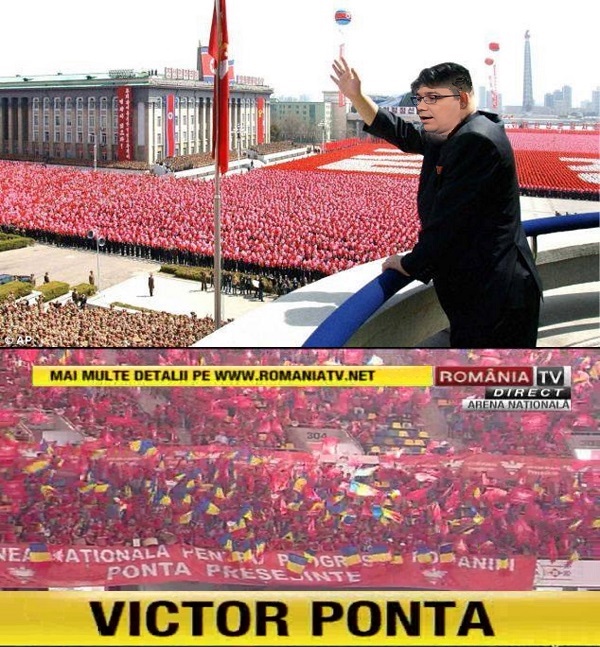 Kim Jong Ponta Victor pe stadionul Arena National de ziua lui de PSD-ist