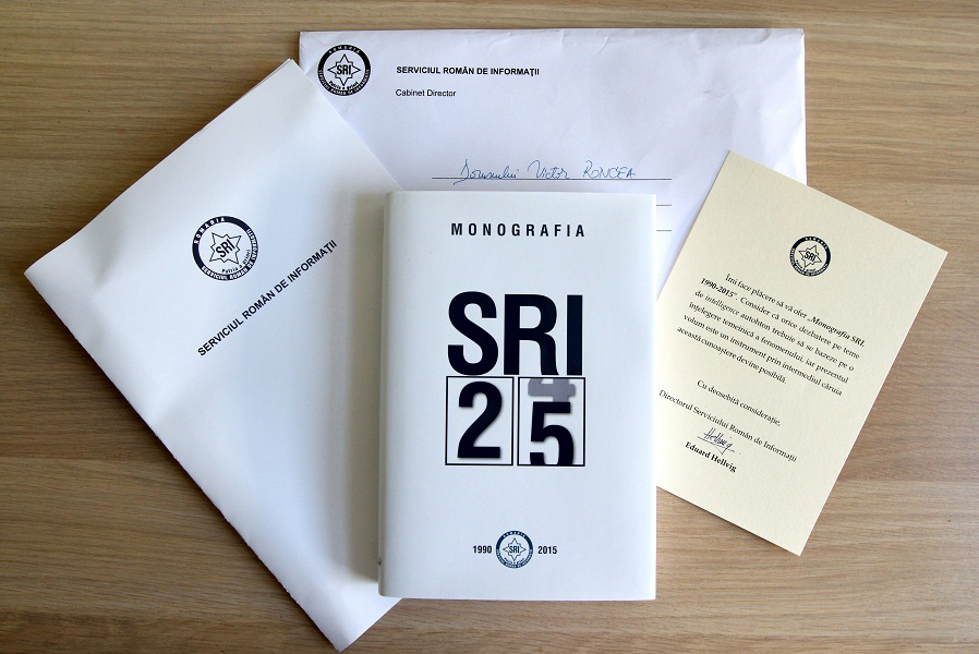 Monografia SRI - 25 de ani - directorul Eduard Hellvig pentru Victor Roncea