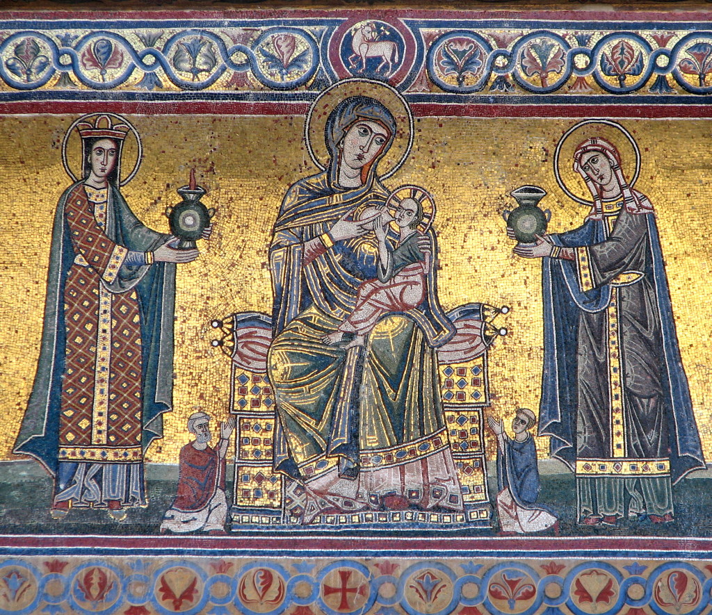 Prea Sfanta Nascatoare de Dumnezeu Fecioara Maria hranindu-L pe Mantuitorul nostru Iisus Hristos - Santa-Maria-in-Trastevere-Our-Lady-Breastfeeding-the-Infant