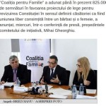 Bombă! Coaliţia pentru Familie a strâns deja peste 825.000 de semnături pentru familia română normală, tradiţională, fără boli şi viruşi în Constituţie. VIDEO. Doar Părintele Justin a mai strâns 1.000.000 de semnături în România